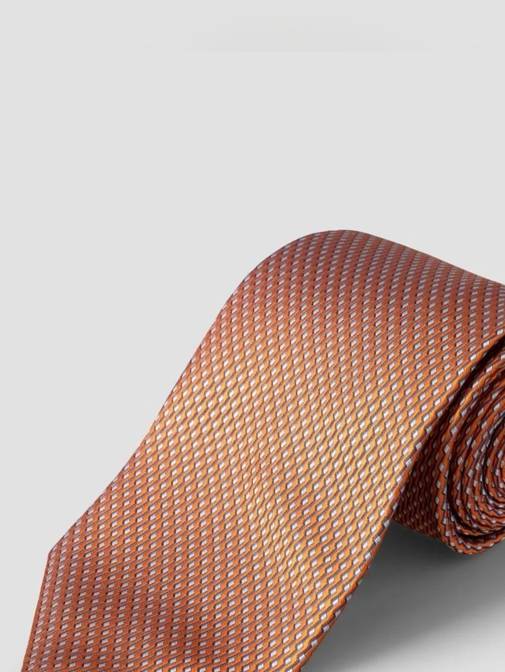 Orange Textured Woven Tie for Men - Sleek Professional Look